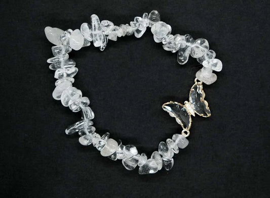 Bracelet.Ch Butterfly Clear Qz