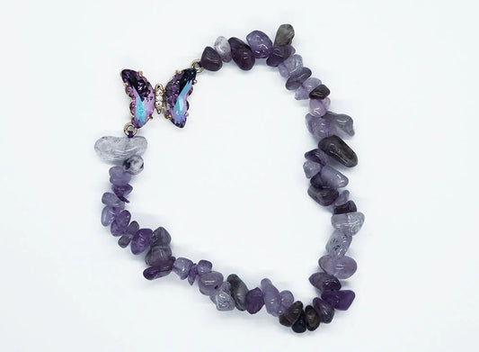 Bracelet.Ch Butterfly Amethyst