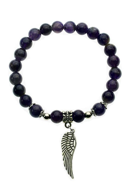 Bracelet Metal Wing Amethyst SKU: 74920
