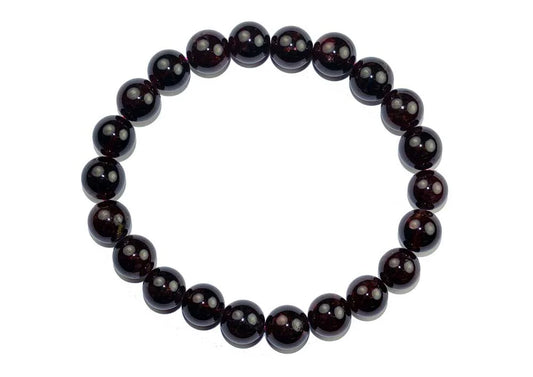 Bracelet Beaded Garnet 8mm SKU: 76521