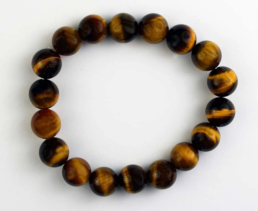 Bracelet Tiger Eye 10mm Beads SKU: 77260