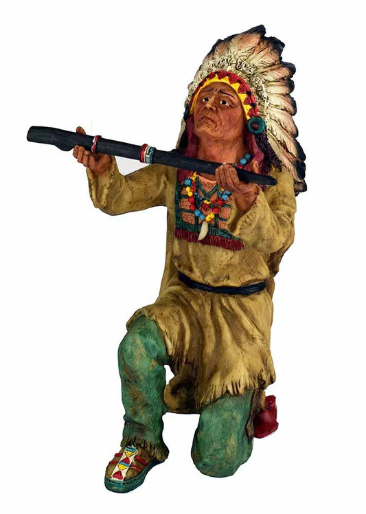 Indian Holding Peace Pipe