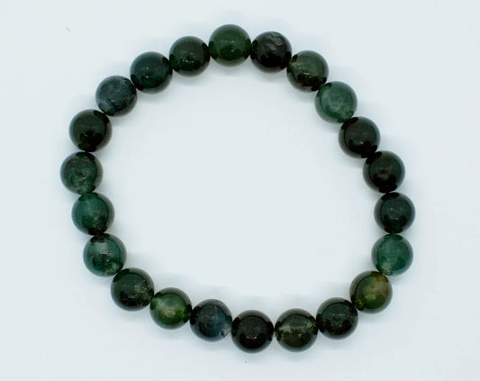 Bracelet 8mm Bead Moss Agate SKU: 77959