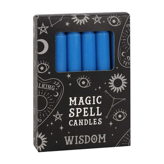 Spell Candles Wisdom Blue X12