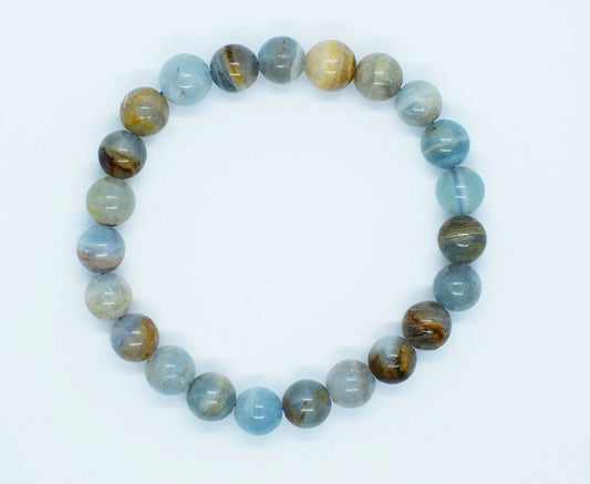 Bracelet 8mm Bead Blue Calcite SKU: 79403