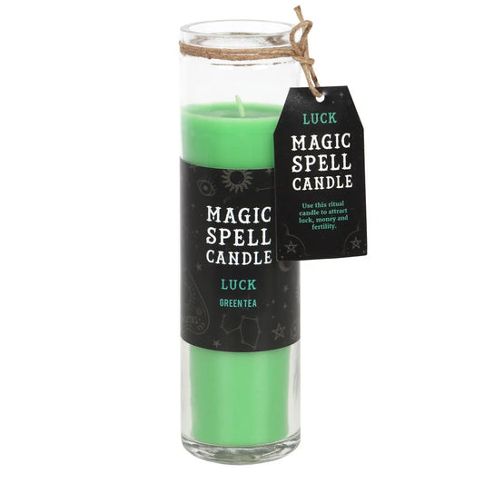 Spell Candle Tube Green Tea Luck
