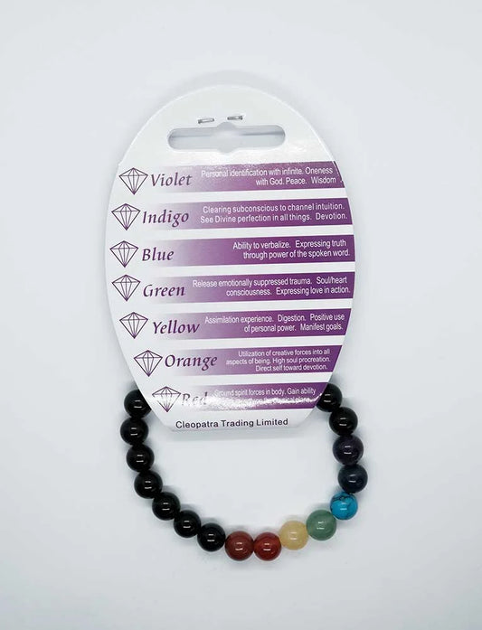 Bracelet 8mm Beads Onyx Chakra SKU: 87188