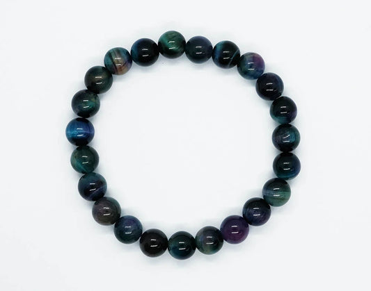 Bracelet 8mm Rainbow Tiger Eye SKU: 87368