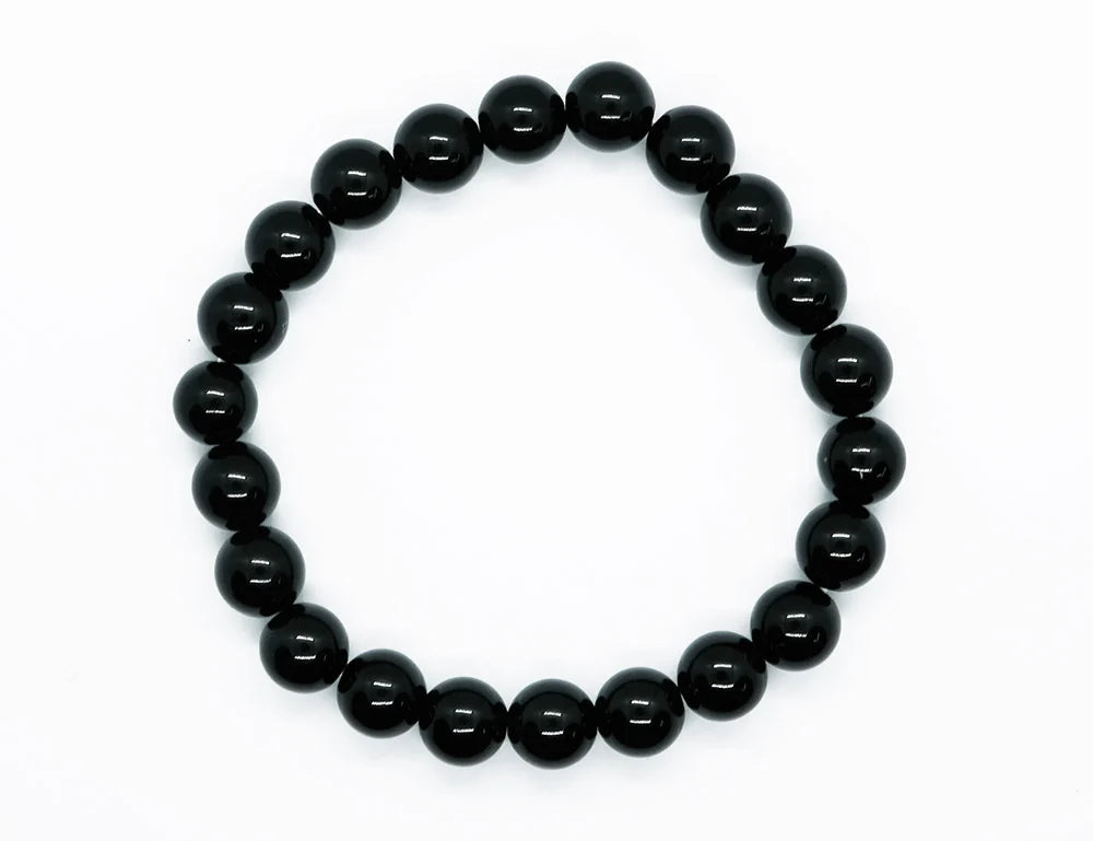 Bracelet 8mm Bead Black Obsidian SKU: 87718