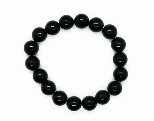 Bracelet 10mm Bead Black Obsidian SKU: 87719