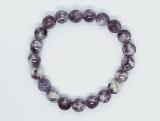 Bracelet 8mm Bead Purple Mica SKU: 88417