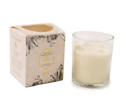 Candle Clear Quartz 9x10cm SKU: 89627