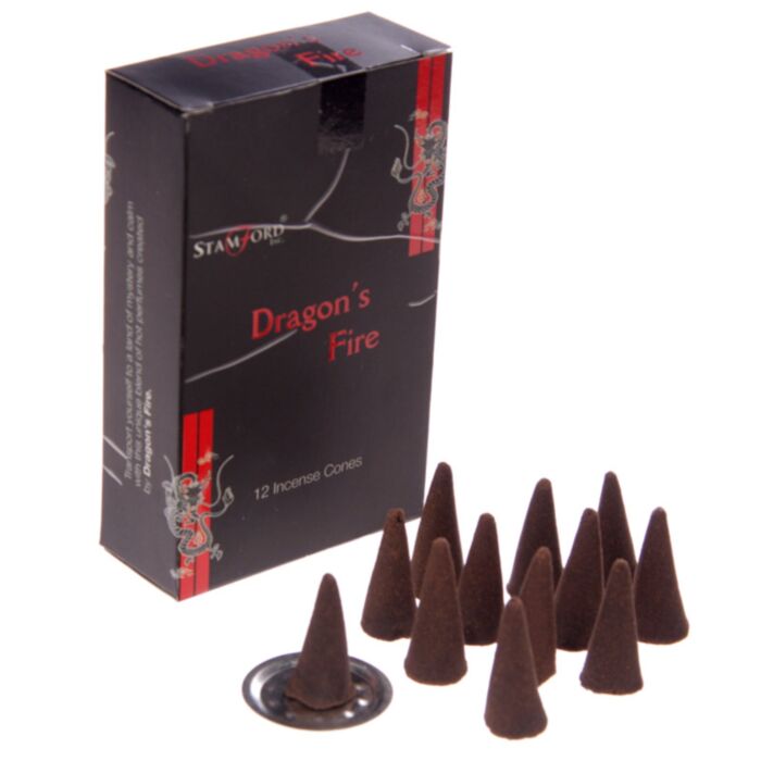 Stamford Black Incense Cones Dragons Fire