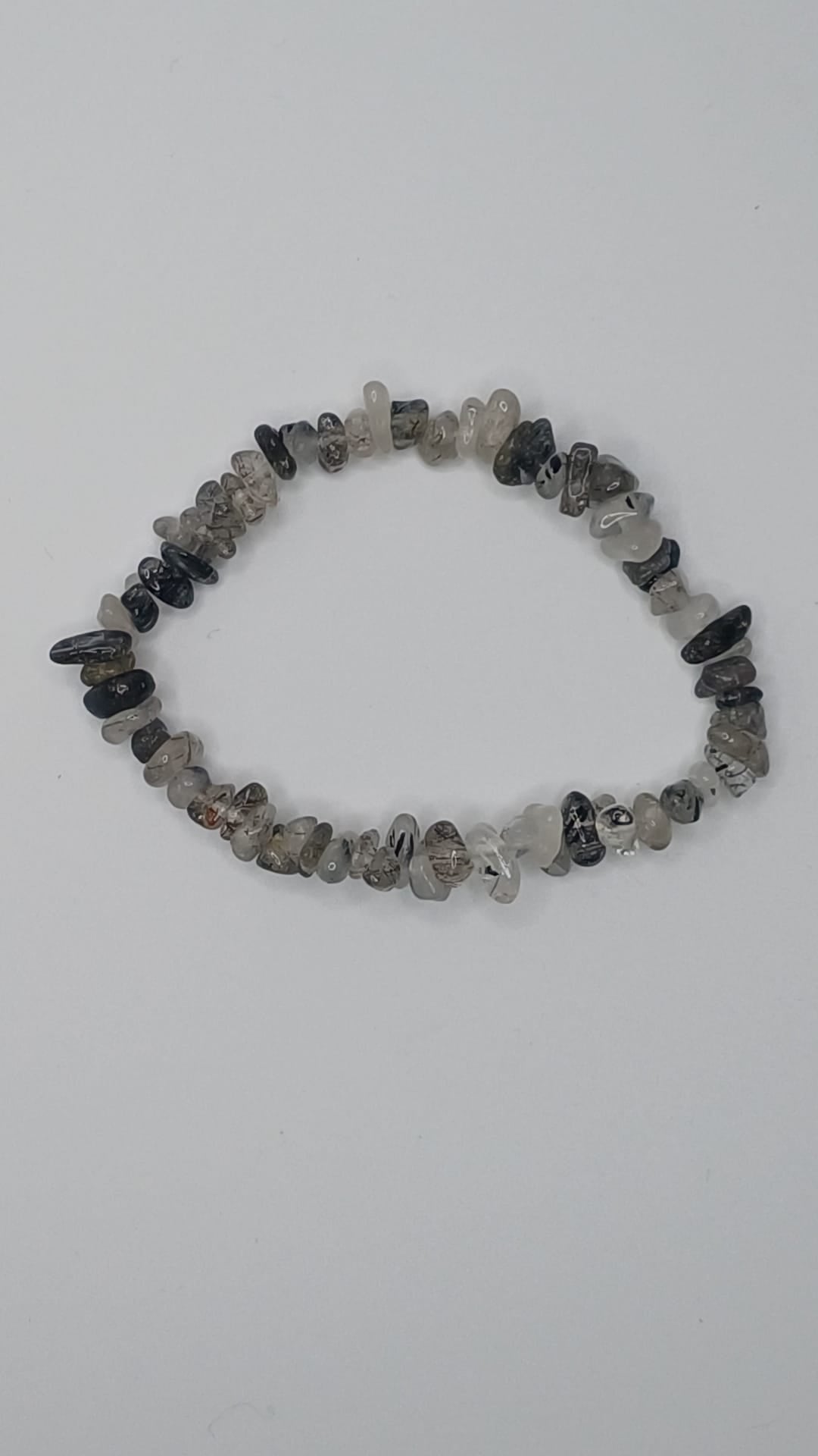CRYSTAL BRACELET Tourmalinated Quartz