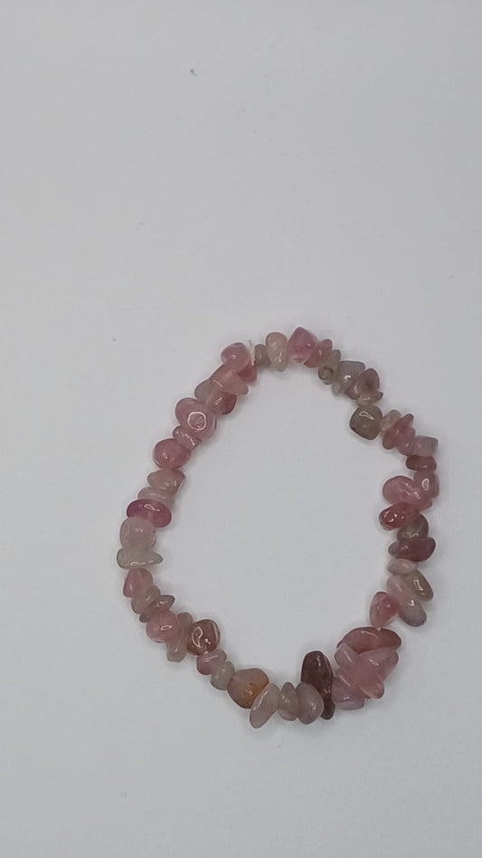 CRYSTAL BRACELET  Purple Rose Quartz