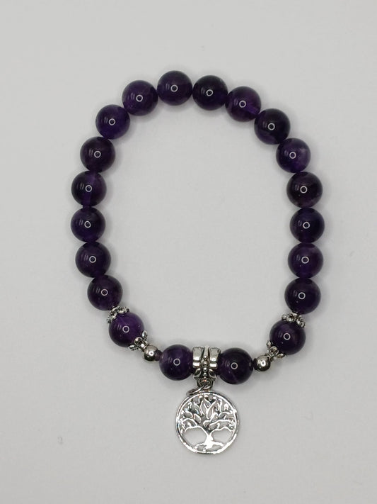 CRYSTAL BRACELET Bead Amethyst tree of life