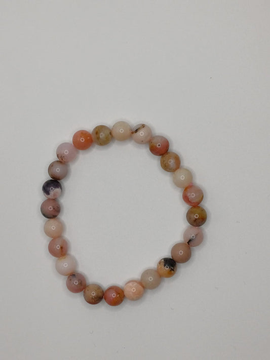 CRYSTAL BEAD BRACELET  pink opal