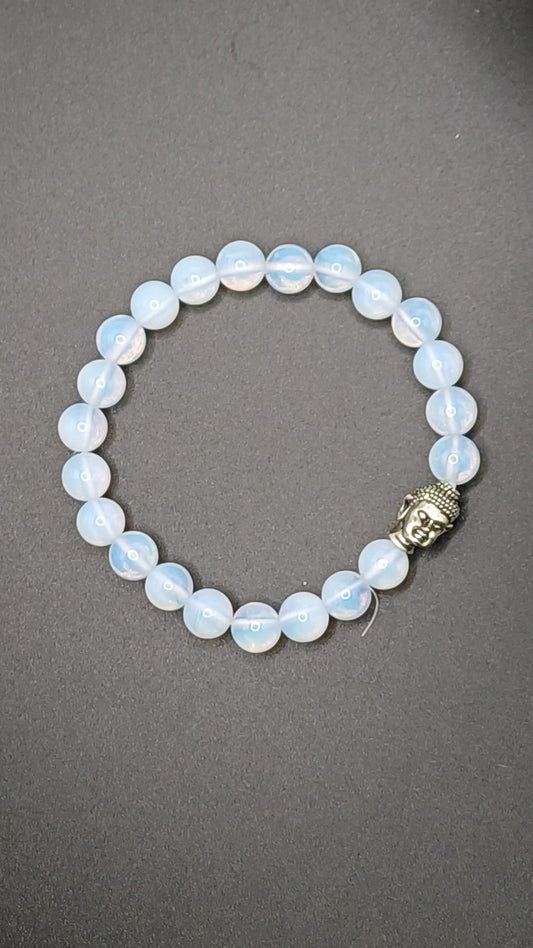 CRYSTAL BEAD BRACELET  metal opalite