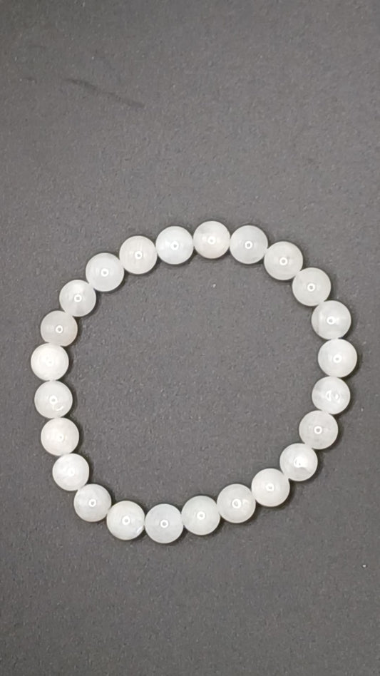 CRYSTAL BEAD BRACELET  Rainbow moonstone