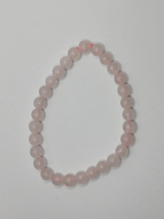 CRYSTAL BEAD BRACELET  rose quartz
