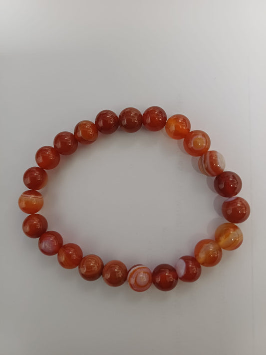 bracelet stripe agate carnelian